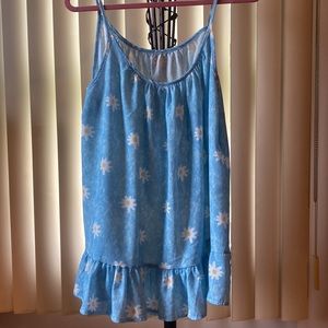 Flowing tank. Brand new. No tags. Light blue with flowers.